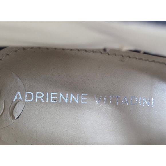 Adrienne Vittadini Black Cutout Peep-Toe Heels 9.5M Leather High Heel Dressy - Picture 8 of 12